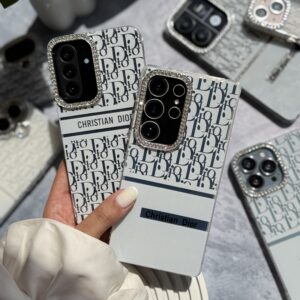 قاب White Christian Dior دور لنز نگین سامسونگ و شیائومی (کدC2076)