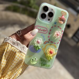 قاب گل برجسته زمینه سبز GOOD LUCK (کدC2107)