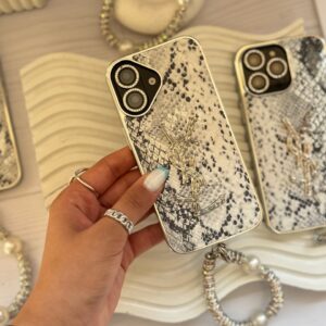 قاب YSL پایتون با آویز و محافظ لنز نگین دار (کدC1983)