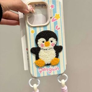 قاب پنگوئن بامزه با بند مچی دو قلاب (کدC1922)