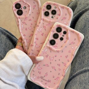 قاب Peachy Flowers & butterfly آیفون ، سامسونگ ، شیائومی (کدC2092)